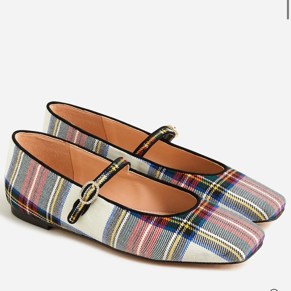 J. Crew Shoes - J.CREW ANAYA MARY JANE FLATS IN SNOWY STEWART TARTAN SIZE 7